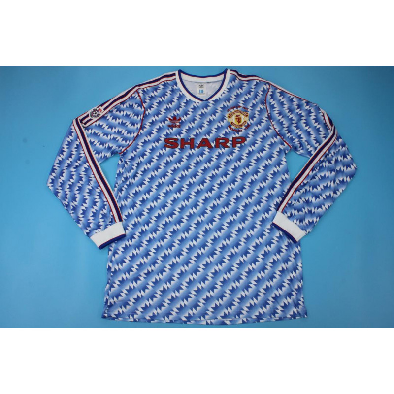 Manchester United Retro Manga Larga Copa Europa Final 92