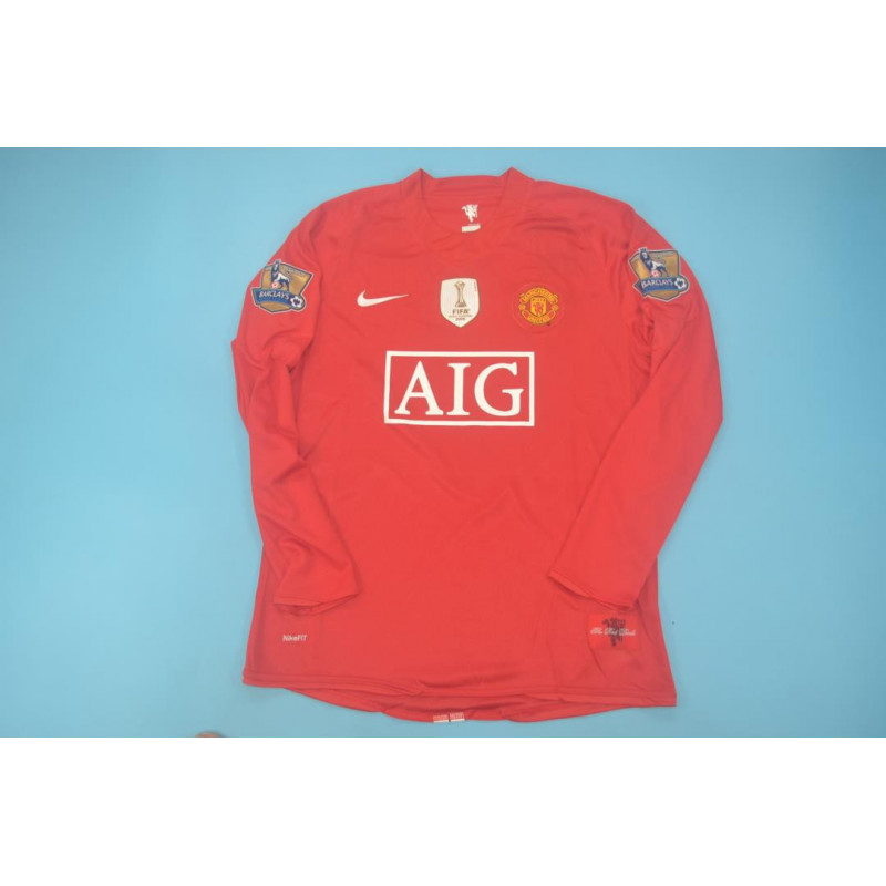 Manchester United Retro Manga Larga Local 07-08