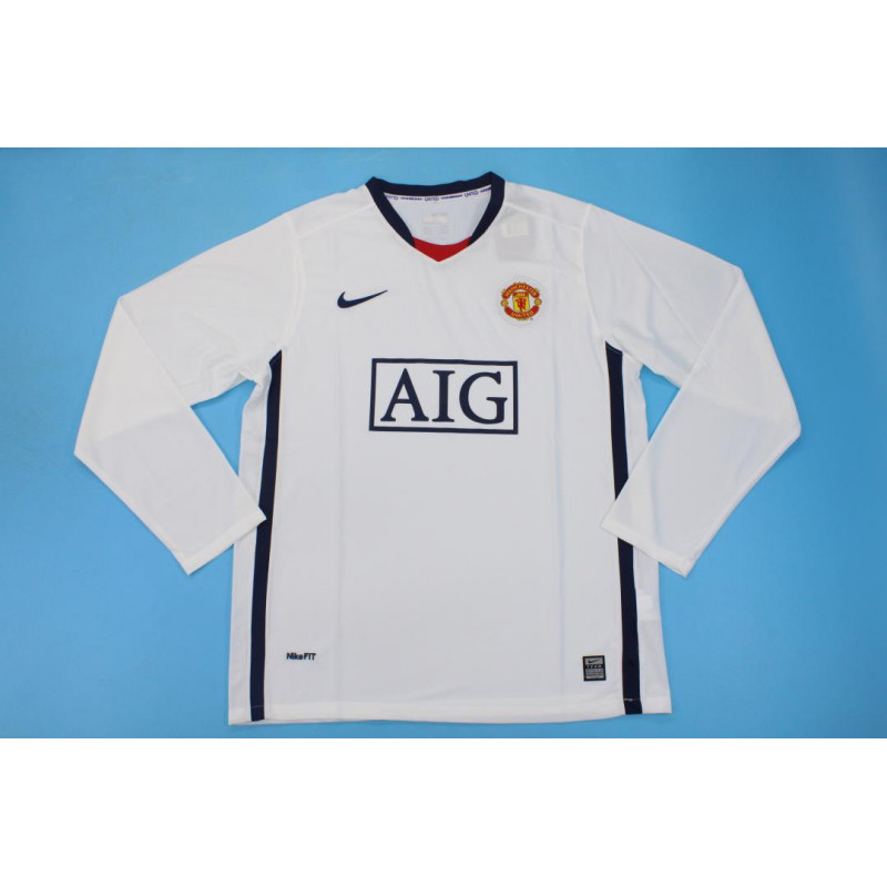 Manchester United Retro Manga Larga Visitante 08-09
