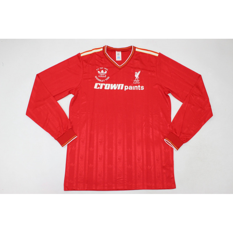Liverpool Retro Doble Ganadores Manga Larga Local 85-86