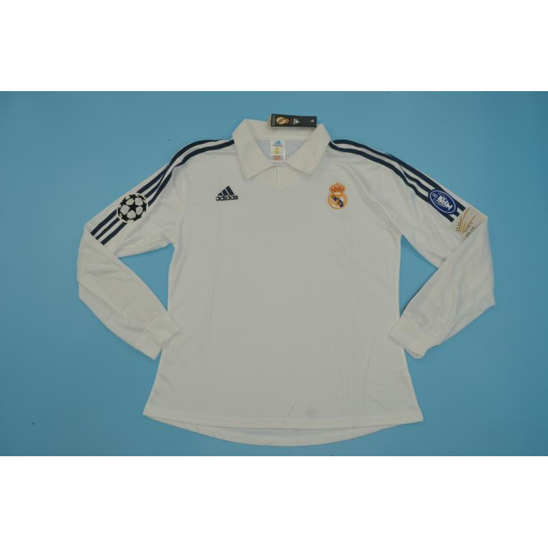 Real Madrid Retro Manga Larga UCL Final 2002