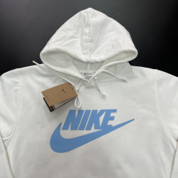 Sudadera blanca NK logo azul