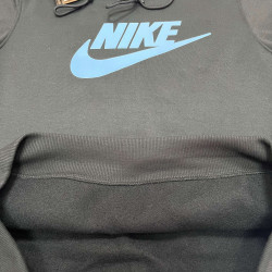 Sudadera negra NK logo azul