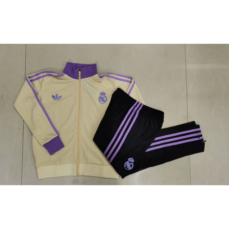 Real Madrid Chandal Crema Morado 24-25