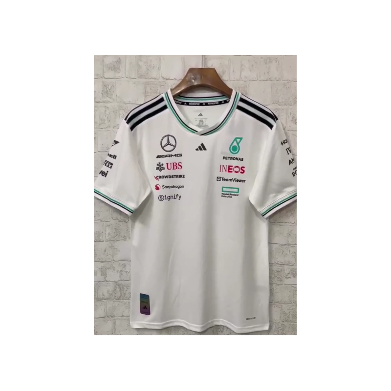 F1 Camiseta Mercedes Blanca 2025