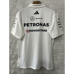 F1 Polo Mercedes Blanco 2025