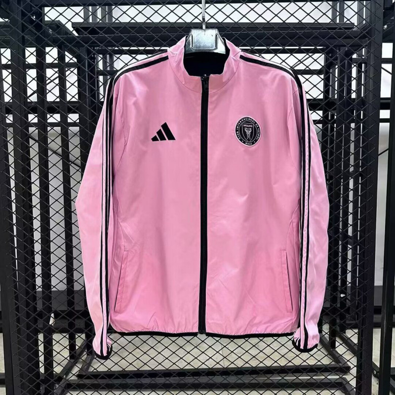 Inter Miami Cortavientos Reversible Rosa Negro