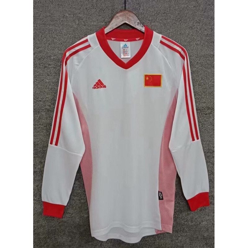 China Retro Manga Larga Visitante 2002