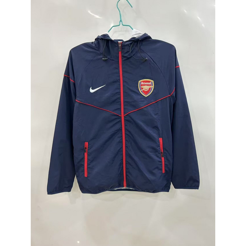 Arsenal Cortavientos Retro Azul Oscuro