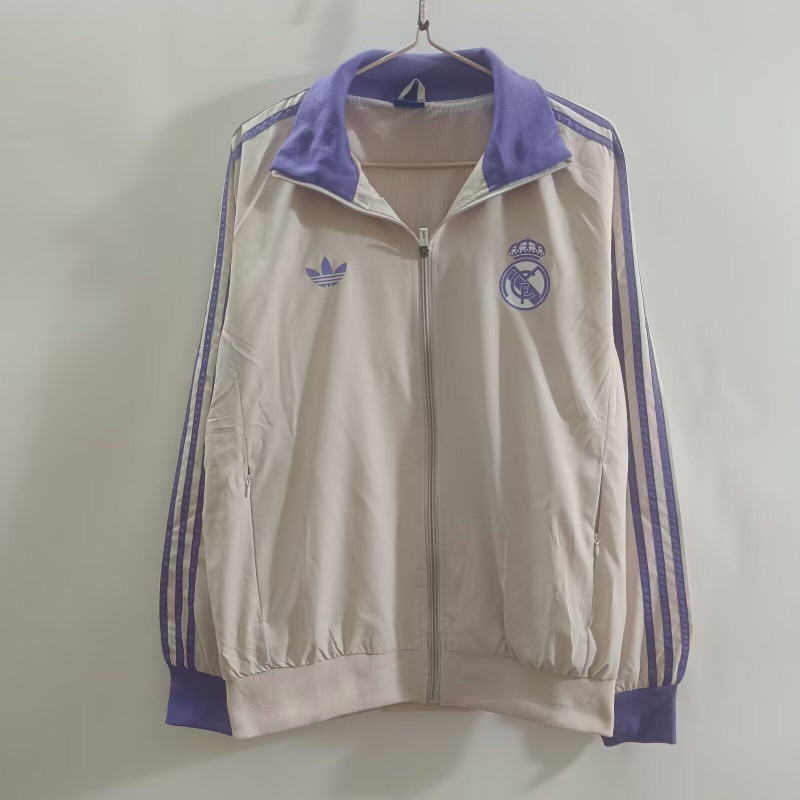 Real Madrid Cortavientos Blanco Morado