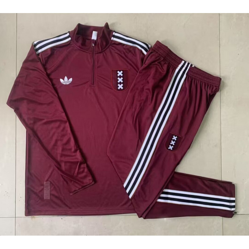 Ajax Chandal Entrenamiento Retro Rojo Oscuro