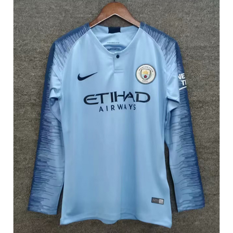 Manchester City Retro Manga Larga Local 19-20
