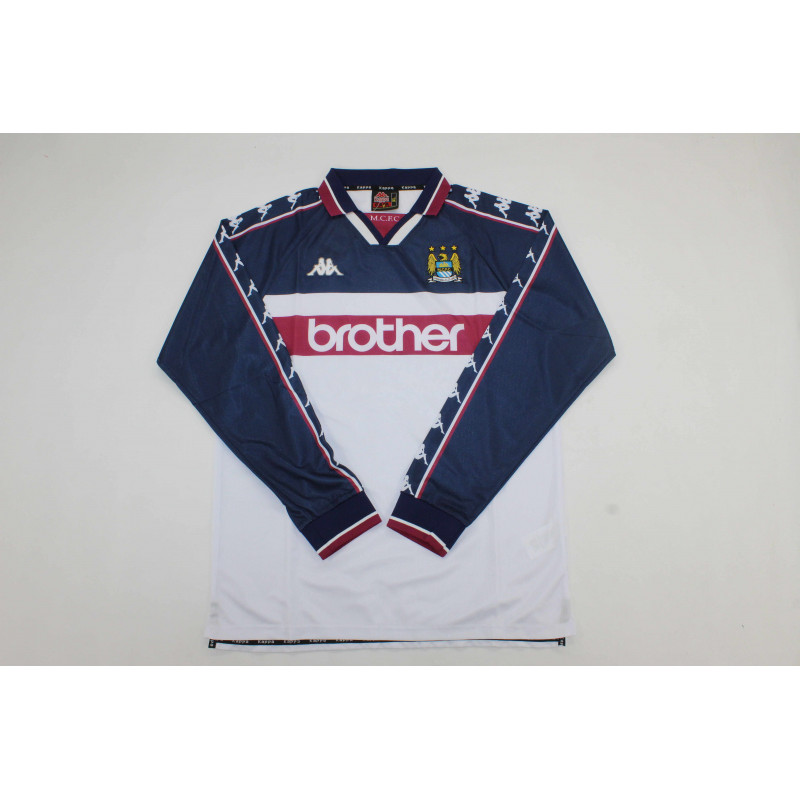 Manchester City Retro Manga Larga Visitante 97-98