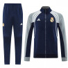 Real Madrid Chandal Retro Azul Oscuro Gris