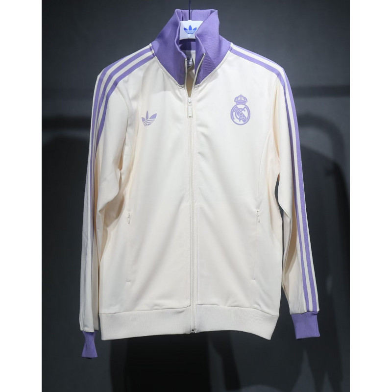 Real Madrid Chaqueta Retro Crema Morada