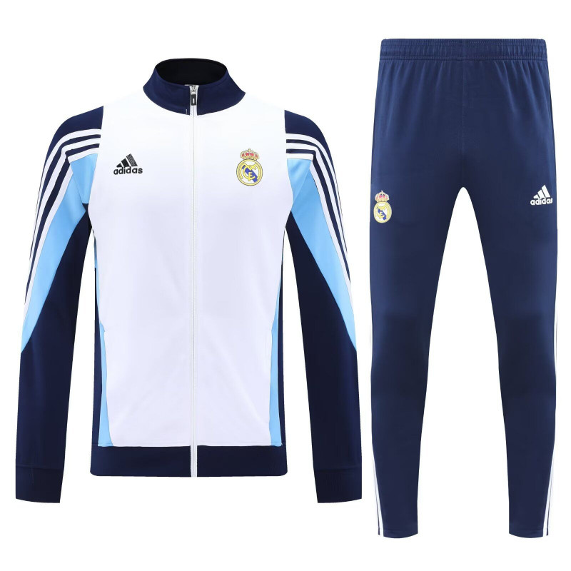 Real Madrid Chandal Retro Blanco Azul Oscuro