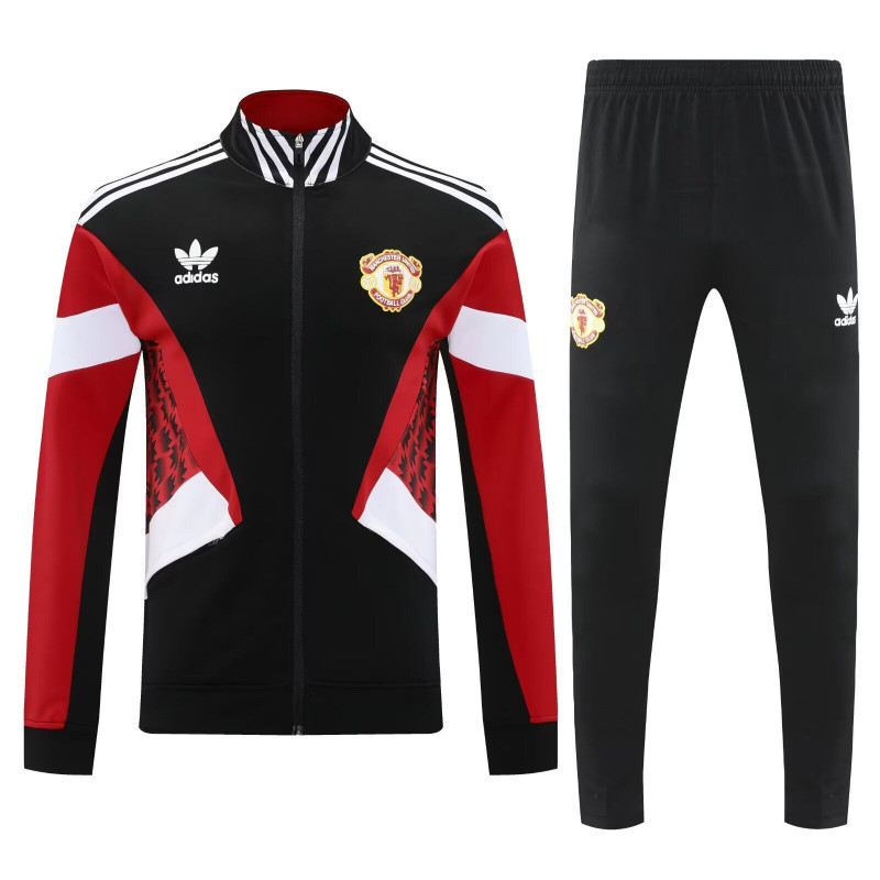 Manchester United Chandal Retro Negro Rojo