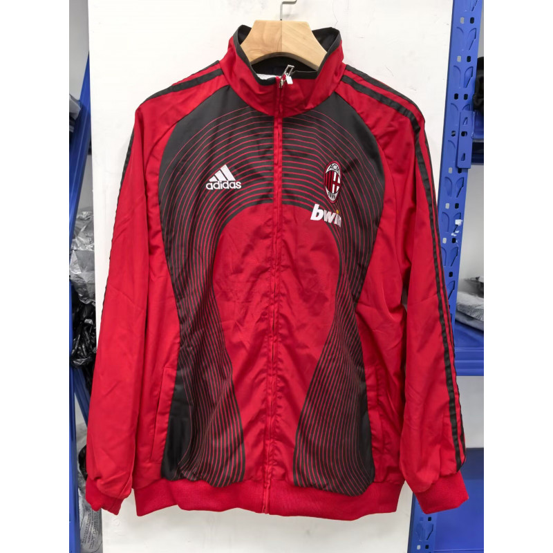 Milan Cortavientos Retro Rojo Negro