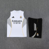 Kit Entrenamiento Real Madrid Sin Mangas Blanco 25-26
