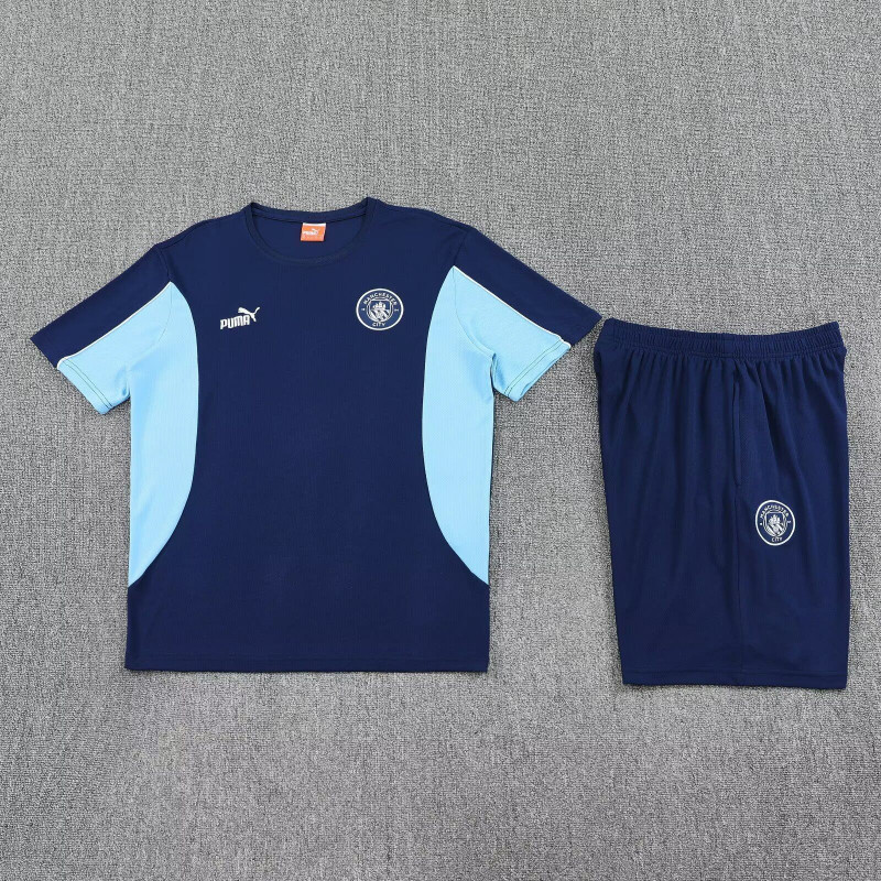 Kit Entrenamiento Manchester City Azul Oscuro 25-26