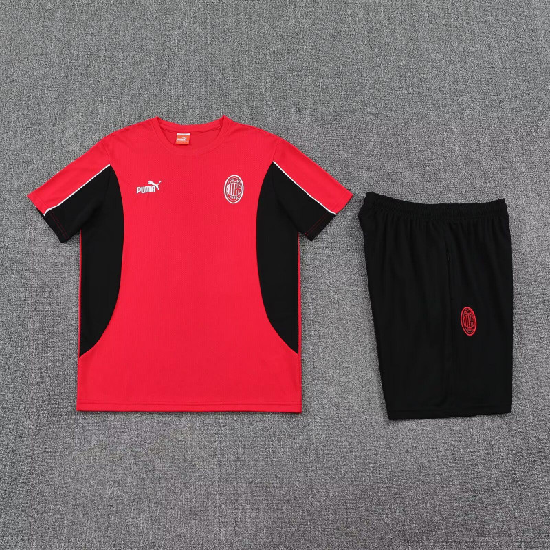 Kit Entrenamiento Milan Rojo Negro 25-26