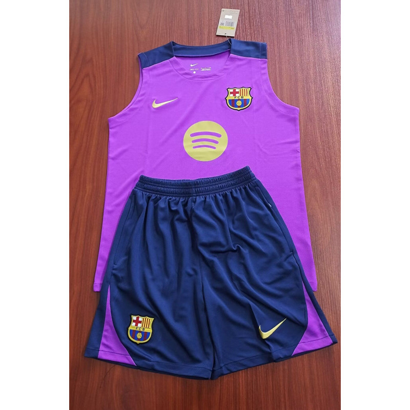 Kit Entrenamiento Barcelona Sin Mangas Morado 25-26