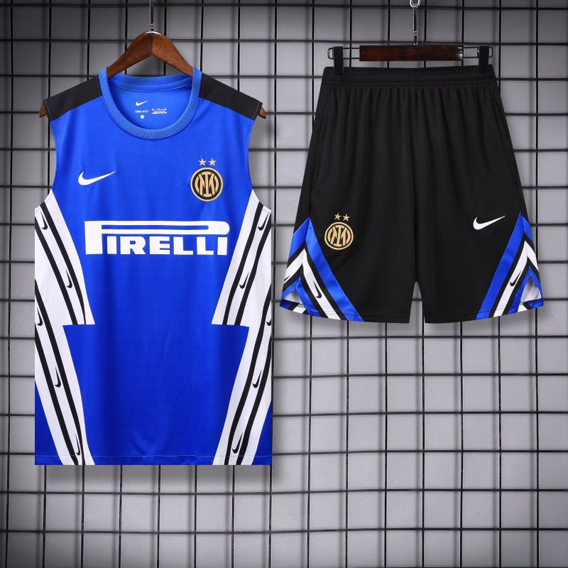 Kit Entrenamiento Inter de Milan Sin Mangas Azul 25-26