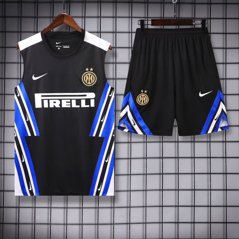 Kit Entrenamiento Inter de Milan Sin Mangas Negro 25-26
