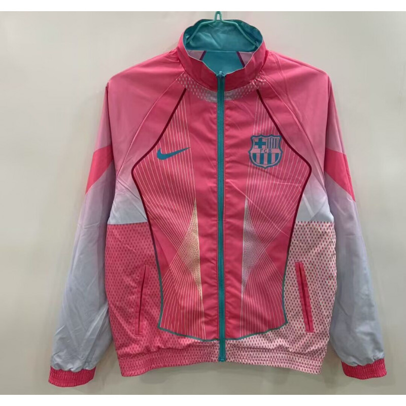 Barcelona Cortavientos Reversible Azul Rosa