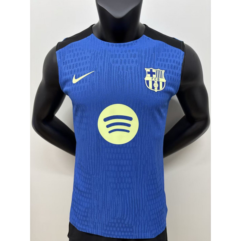 Barcelona Entrenamiento Player Version Sin Mangas Azul