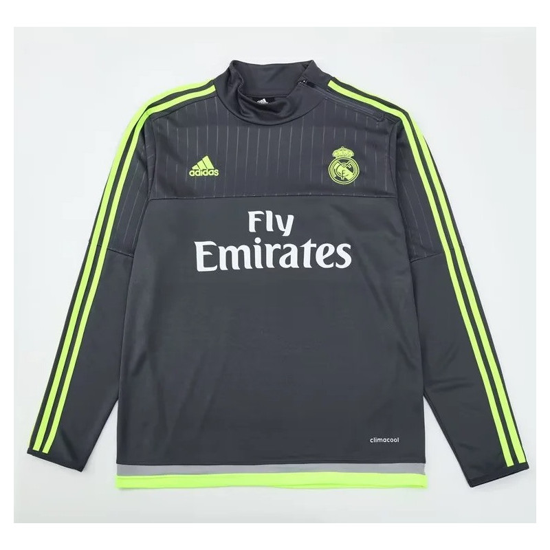 Sudadera Retro Real Madrid Gris 15-16