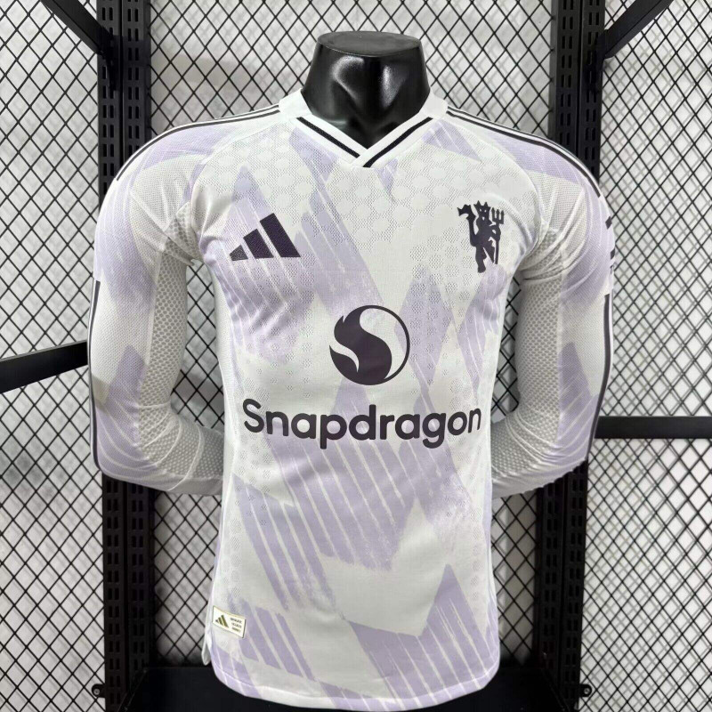 Manchester United Player Version Manga Larga Visitante 25-26