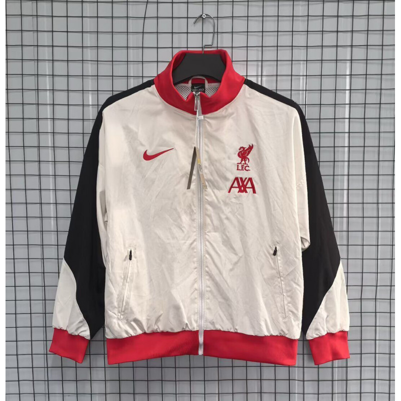 Liverpool Cortavientos Blanco Negro Rojo