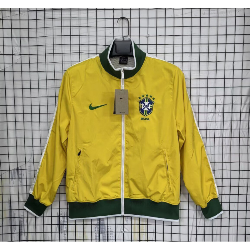 Brasil Cortavientos Retro Amarillo 10-11