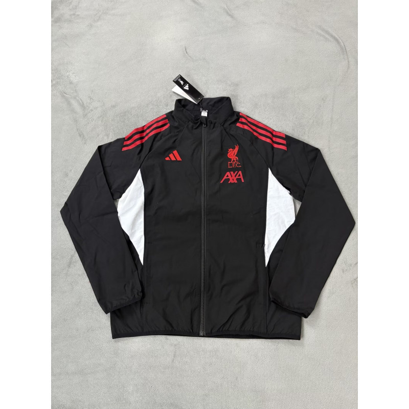 Liverpool Cortavientos Negro Rojo