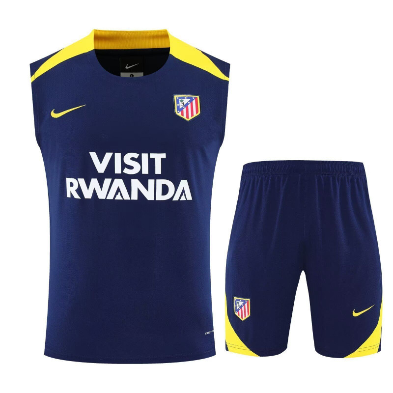 Kit Entrenamiento Sin Mangas Atletico de Madrid Azul Oscuro 25-26