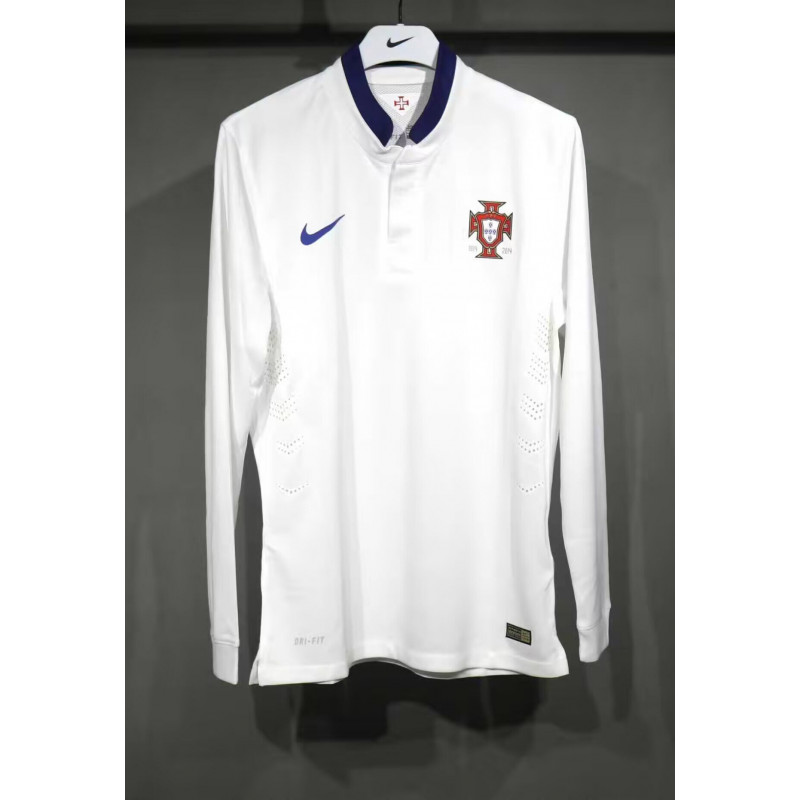 Portugal Retro Player Version Manga Larga Visitante 2014