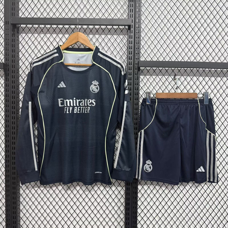 Real Madrid KIT NIÑO Manga Larga Visitante 25-26