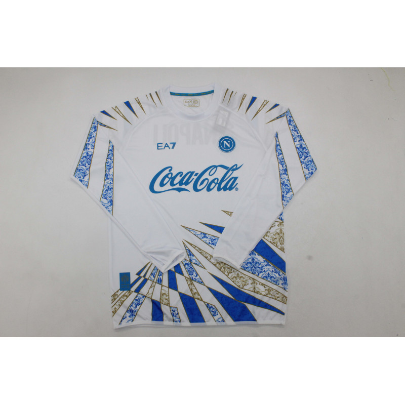 Napoles Entrenamiento Manga Larga Blanco Azul 25-26