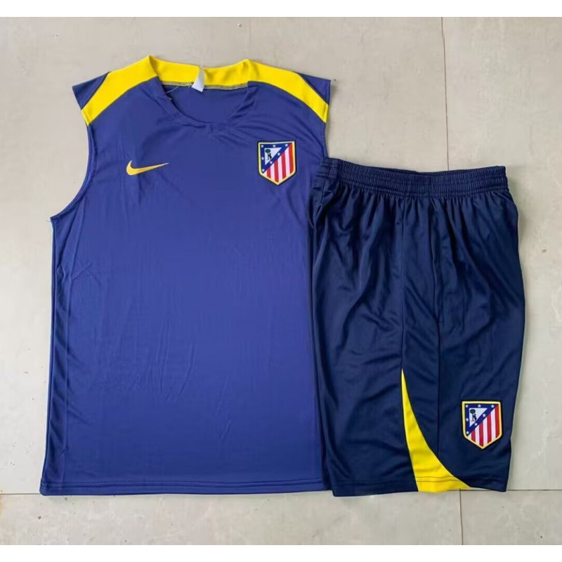 Kit Entrenamiento Atletico de Madrid Azul Oscuro Sin Mangas 25-26