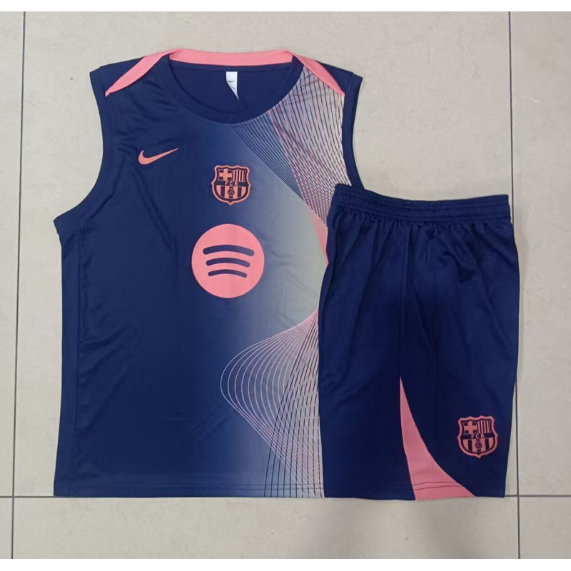 Kit Entrenamiento Barcelona Sin Mangas Azul Oscuro 25-26