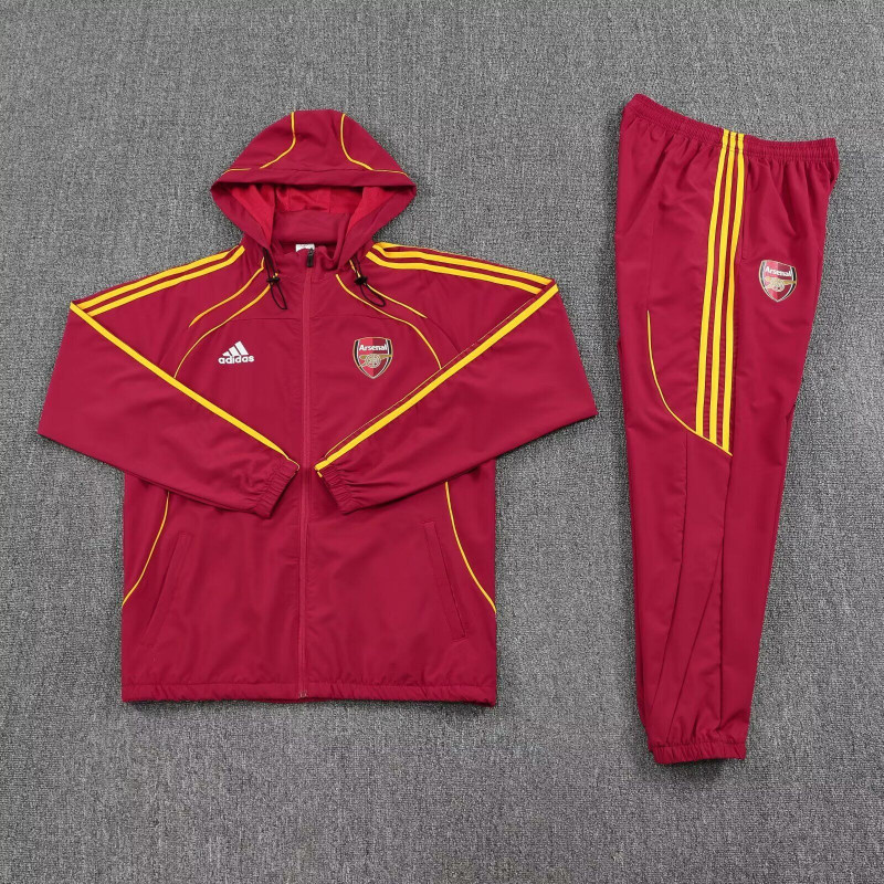 Arsenal Chandal Cortavientos Con Capucha Rojo 25-26