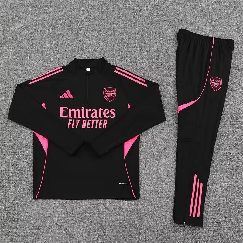 Arsenal Chandal Entrenamiento Negro Rosa 25-26