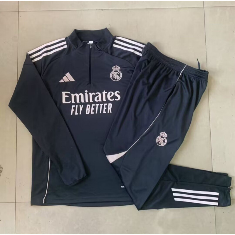 Chandal Entrenamiento Niño Real Madrid Gris Oscuro 25-26