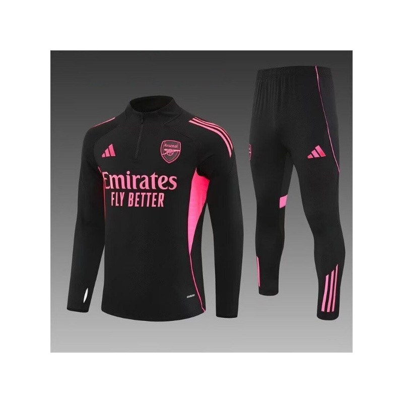 Chandal Niño Entrenamiento Arsenal Negro Rosa 25-26