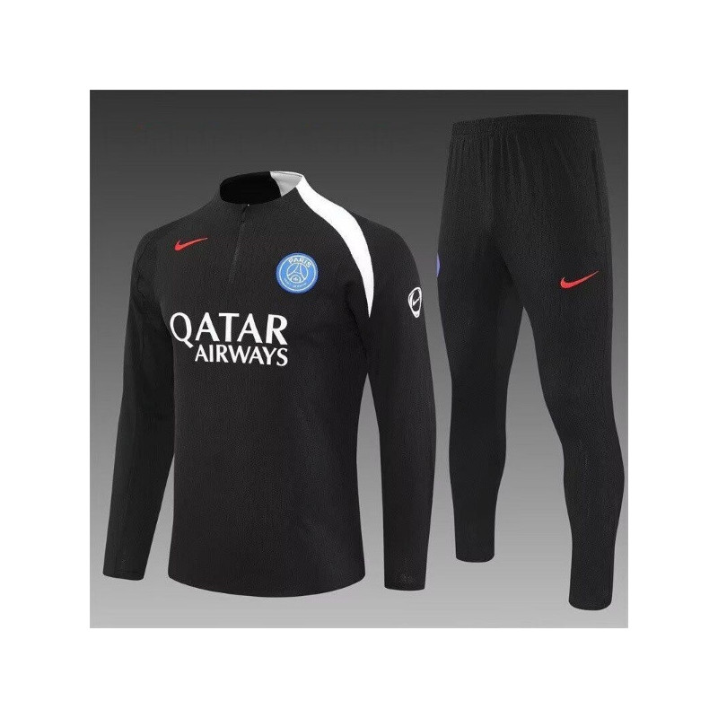 Chandal Niño Entrenamiento PSG Negro Blanco 25-26