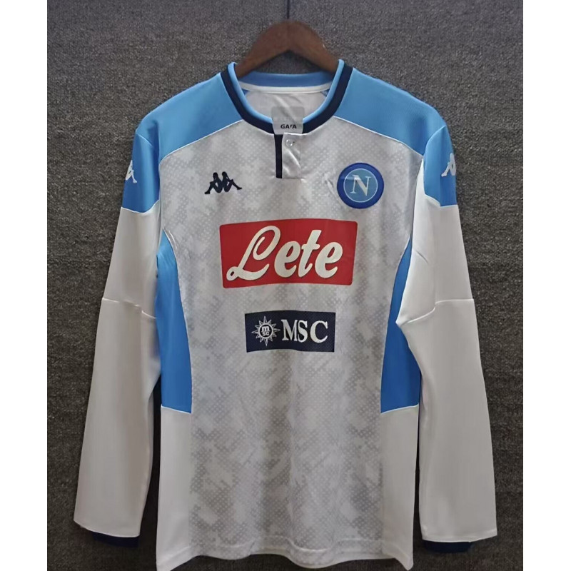 Napoles Retro Manga Larga Visitante 19-20