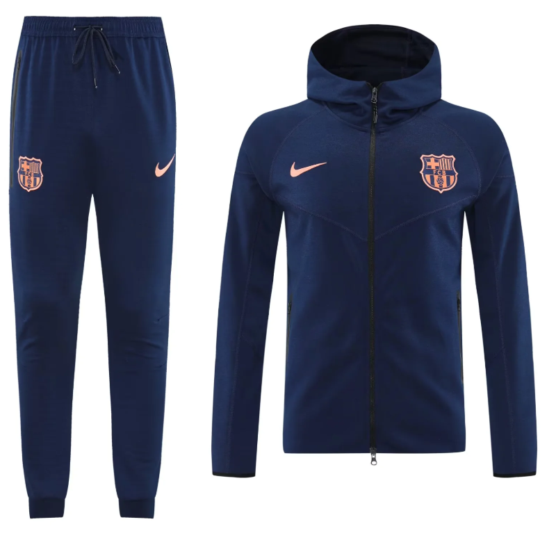 Barcelona Chandal Con Capucha Azul Oscuro 25-26