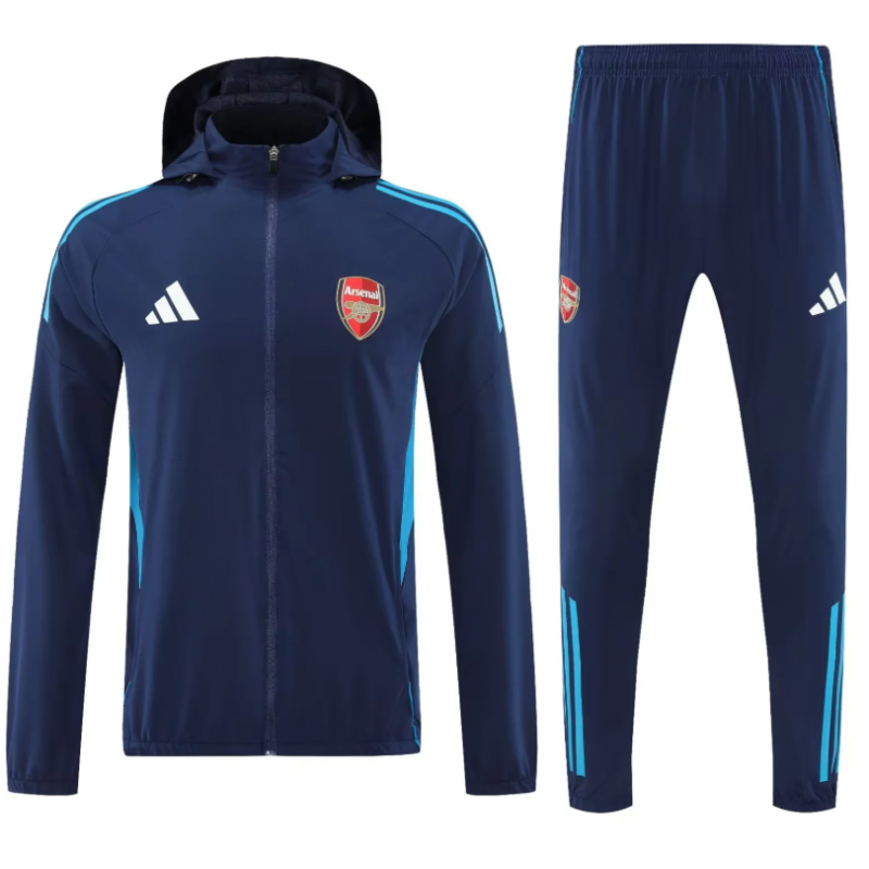 Arsenal Chandal Cortavientos con Capucha Azul 25-26
