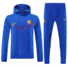 Barcelona Chandal Cortavientos Con Capucha Azul 25-26